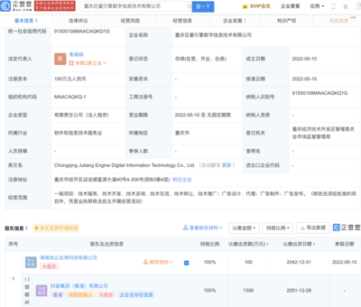 抖音集团投资成立数字信息技术公司，布局数字广告设计及代理新领域